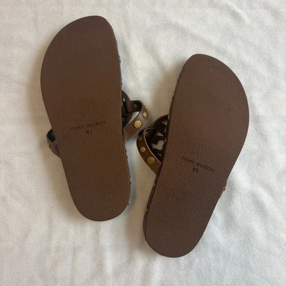 Tory Burch Brown Slide Sandals - Picture 3 of 4
